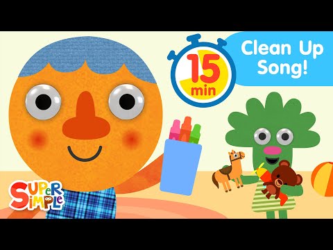 Clean Up With Noodle & Pals for 15 minutes 🔁 | Super Simple Songs