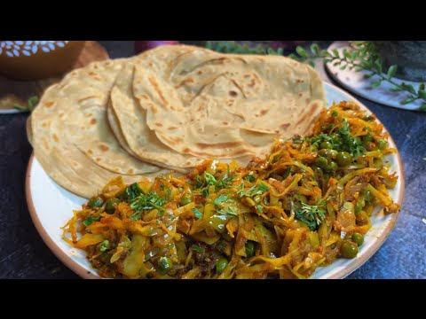 Patta Gobi ki Sabji Aur Laccha Paratha | Gobi Ki Sabji | Patta Gobi Ki Sabji | Sabji Recipe | Dinner