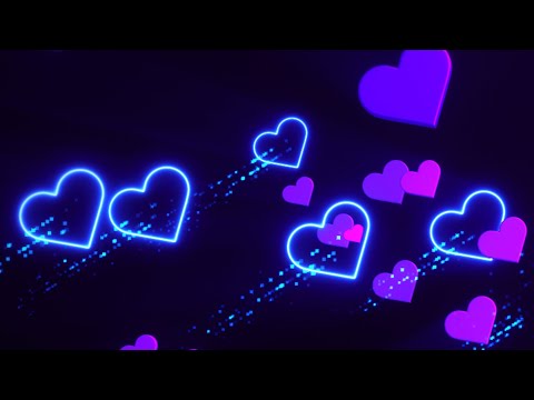 Neon 3D Flying Gradient Animation Heart Background Video | Footage | Screensaver