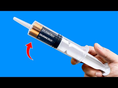 Just Insert an Old Battery into SYRINGE and You Will Be Amazed at The Results