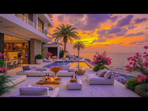 Positive Bossa Nova Jazz and Reduced Anxiety at Sunset - Luxury Beachfront Resort with Smooth Jazz