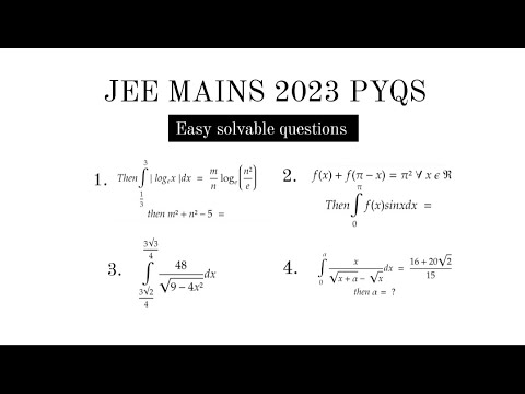 4 Easy PYQS solved of Definite Integral | JEE MAIN 2023