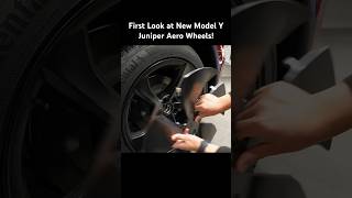 First Look at what underneath New Tesla Model Y Juniper Aero Wheels! #tesla #shorts