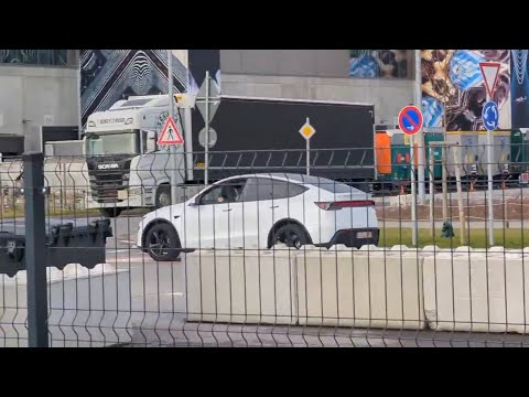 2026 Tesla Model Y Juniper Spotted Driving