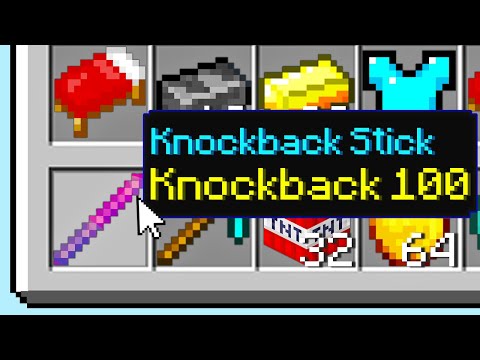 Minecraft Bedwars but I have a knockback 100 weapon...