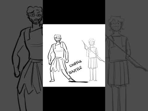 Paris shoots Diomedes in the foot | iliad animatic