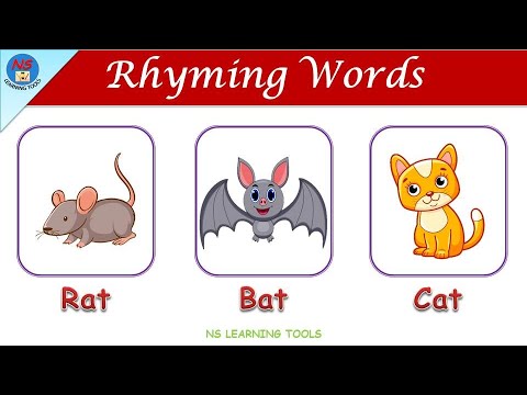 Rhyming Words For Kids | 30 Rhyming words | Rhyming Words For Kindergarten | List of Rhyming Words