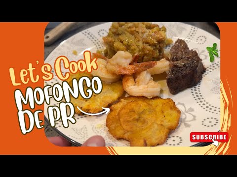 ¡Mofongo Puertorriqueño con Tostones y Camarones al Ajillo! 🇵🇷🍤🍌 Receta Fácil y Deliciosa 😋