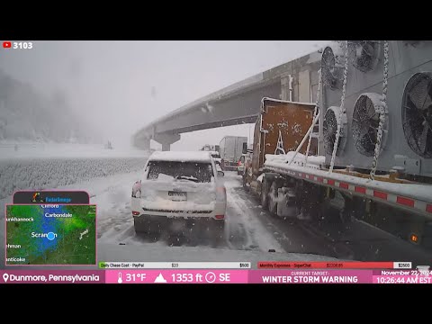 Scranton, PA Snowstorm Traffic Nightmare - Live Stream Archive