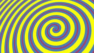 New hypnotic blue and yellow circus spiral motion background #vjloopsfreedownload