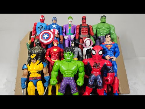 SPIDERMAN VS CAPTAIN AMERICA VS HULK VS IRONMAN VS VENOM VS SUPERMAN SUPERHERO AVENGERS UNBOXING