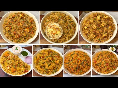 7 Instant Pulao Recipe For Lunch & Dinner | Veg Pulao Recipe | Healthy Recipes | Lunchbox Recipes