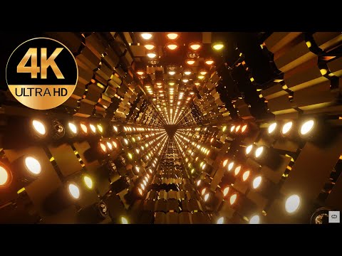 3 hours 4k Hexagon shaped Animation metallic Flashing Relaxing Abstract background Video, meditation