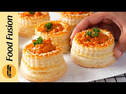 Chicken Tikka Vol au Vent/Patties Recipe by Food Fusion