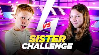 Sister Challenge At A Trampoline Park 🦘