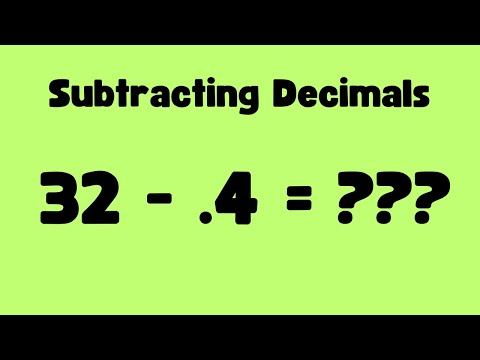 Subtracting Decimals