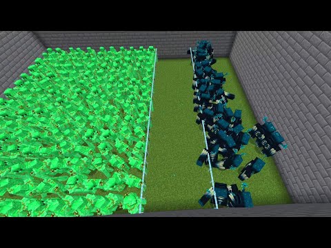 Emerald Golem vs Warden - Minecraft Mob Battle