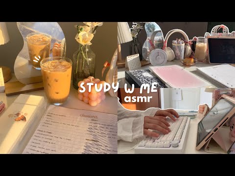 study with me 📓 study compilation, asmr, keyboard typing, iPad notes, pencil sounds, ft. EdrawMind