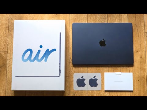 M3 Macbook Air UNBOXING 🌑MIDNIGHT BLUE🌑