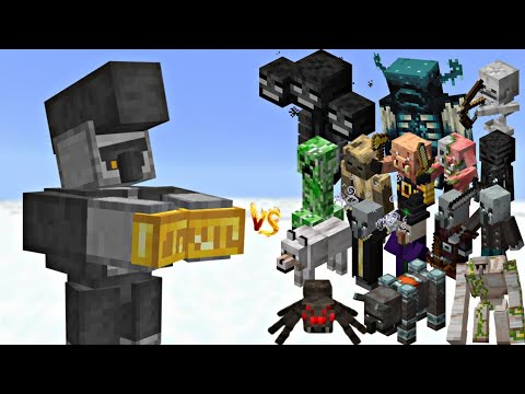 Minecraft: All Mobs vs Anvil Golem – Ultimate Battle! (Who Will Win?)