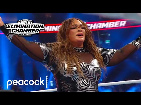 Tiffany Stratton, Trish Stratus Battle Nia Jax, Candice LaRae | Elimination Chamber 2025 | WWE