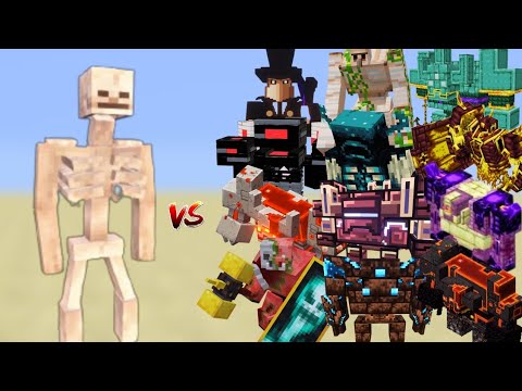 Minecraft Bosses vs Stunt Skeleton – EPIC Battle!