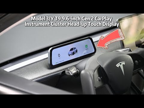 NEW TESLA Model 3/Y T9 9.6-inch CarPlay Dash Display | Installation Tutorial  #tesla #modely