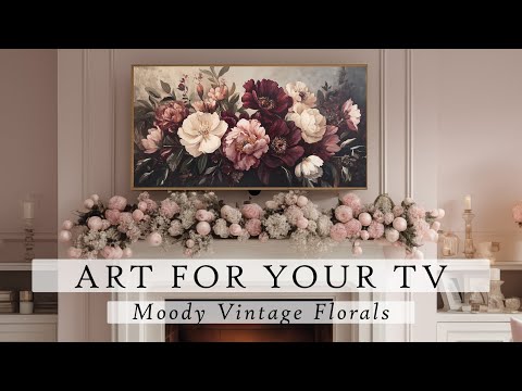 Moody Vintage Florals Art For Your TV | Vintage Art TV | TV Art Slideshow | TV Art | 4K | 3 Hours