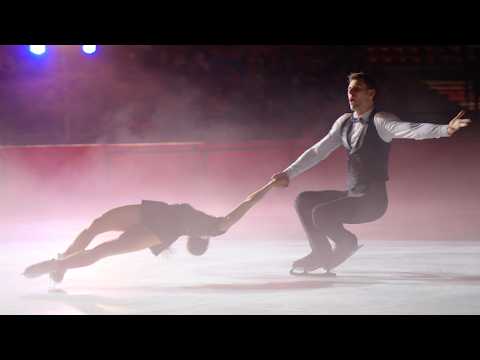 Rebecca Ghilardi & Filippo Ambrosini, "Capolavoro" (Il Volo) at Ghiaccio Spettacolo 2024, Courmayeur