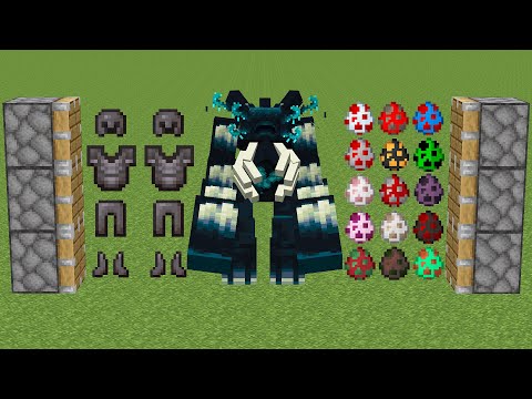 mutant warden + netherite armor and minecraft eggs combined