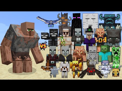 Mutant Villager vs All Mutant Mobs - Minecraft Mob Battle