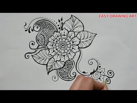 free hand mandala art || how to draw easy mandala step by step || mandala art with sakura pigma pens