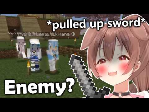 Korone’s Cozy Date Gets Interrupted and Immediately Pulled Out Sword 💀🗡️ (Minecraft New Server)