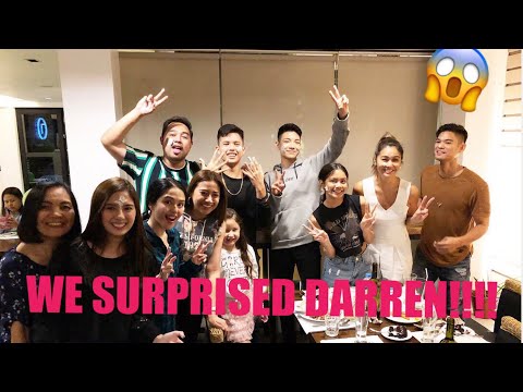 OUR BDAY SURPRISE FOR DARREN!!!