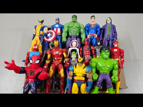 CAPTAIN AMERICA VS IRONMAN VS SUPERMAN VS SPIDERMAN VS HULK VS THANOS SUPERHERO AVENGERS UNBOXING