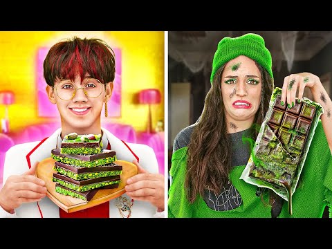 1$ vs. 10,000$ DUBAI CHOCOLATE 🍫 Epic Food Challenge! Cheap vs. Expensive Desserts by 123 GO FOOD