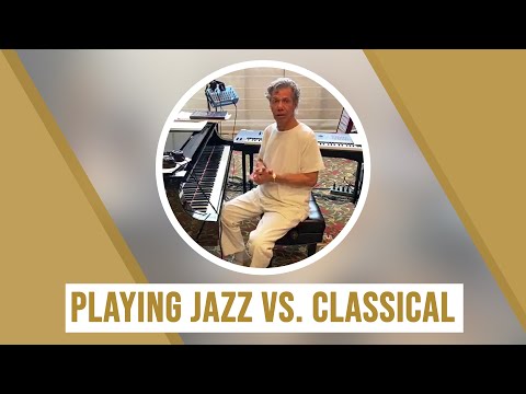 How does Chick's "touch" change when playing classical or jazz?