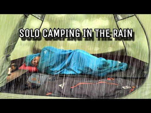 TWO DAYS SOLO CAMPING IN THE RAIN • CAMPING ALONE IN THE RAIN