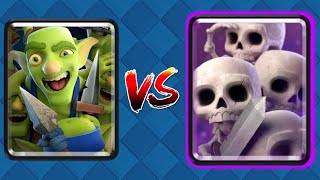 clash royale challenge | team goblin gang vs team skeleton army | clash royale