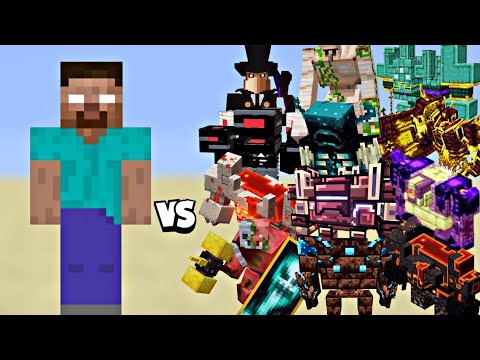 Minecraft: All Bosses vs Herobrine – Ultimate Battle! (Who Wins?)