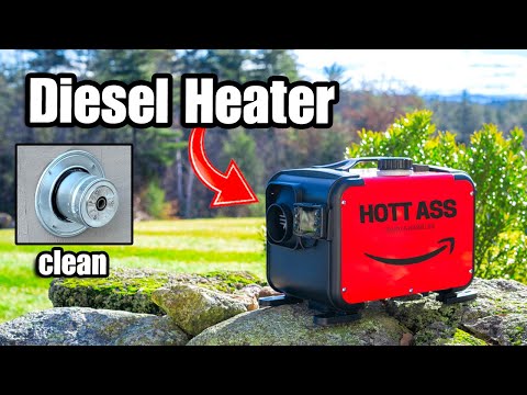 How to Heat a Small shop with a BUILT IN Diesel Wall Heater