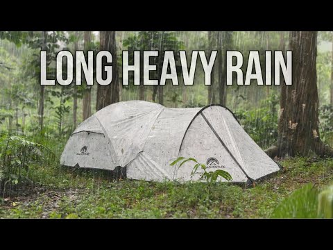 Long Heavy Rain Camping || Solo Camping in Long Heavy Rain Camping until Morning