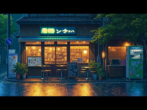 Soothing Rain ☔ Night Lofi Playlist for Relax/Chill/Calm/Sleep | Lofi Hip Hop Song ~ Lofi Coffee ☕