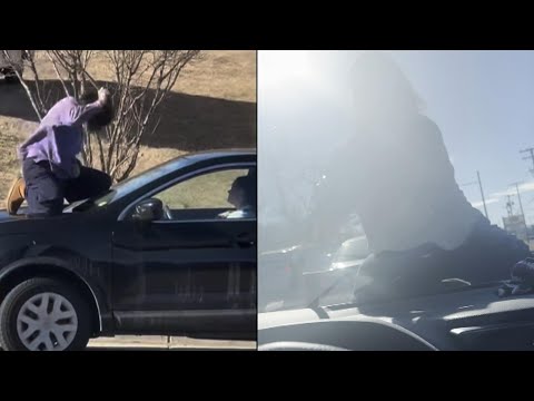 Driver Says Woman Jumped on Car During Road Rage Incident