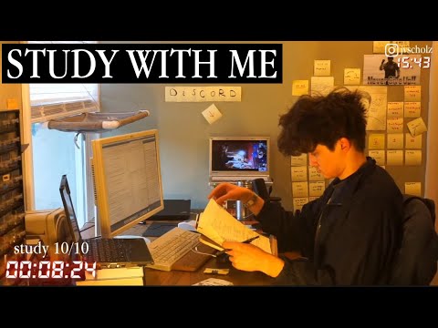 study with me live pomodoro | 12 hours