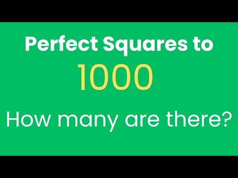 Perfect Squares to 1000