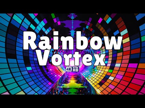 Journey through the Colorful Rainbow Vortex -Rainbow Tunnel Audio-Visual Experience