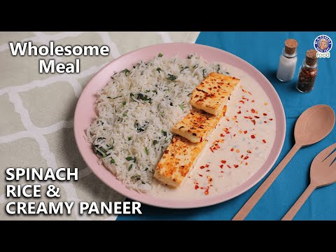 High Protein Spinach Coriander Rice with Creamy Paneer Recipe | Valentine's Day Special | Bhumika