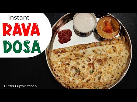 Instant Rava Dosa | റവ ദോശ | रवा डोसा |  Crispy Rava Dosa Easy Breakfast Recipe | 4K