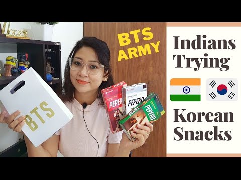 Indians Trying Korean Snacks | BTS Merchandise | Korean Food In India